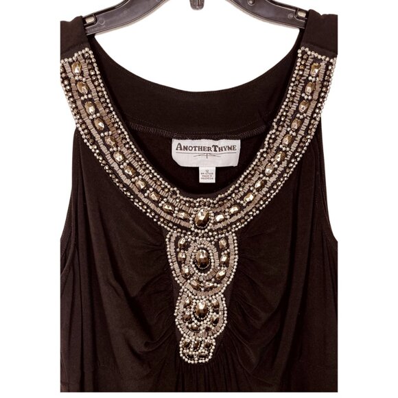 Women Black Sleeveless Dress Size 12 - Picture 2 of 4